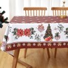 Yofori Christmas Table Cloth Rectangle Heavy Duty Vinyl Red Christmas