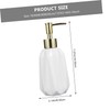 IWOWHERO Ceramic Refillable Lotion Dispenser Bottle White Press Pump Capacity
