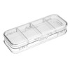 BTSKY Double Deck Pencils Box Clear Plastic Stationery Box with