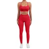 SUUKSESS Women Seamless 2 piece Workout Sets Strappy Padded Sports