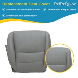Priprilod Driver and Passenger Side Bottom Replacement Seat Cover Gray Perforated Center Fit for Acura TL 2005 2006 2007 2008