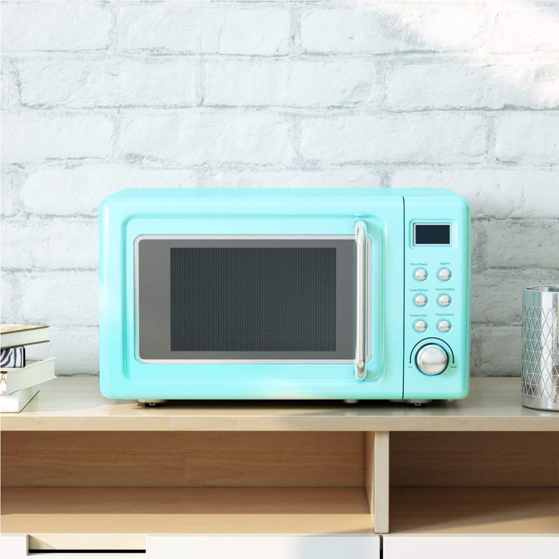 Nightcore Countert Retro Microwave Oven, Large 0.7Cu.ft, 700-Watt, Cold Rolled