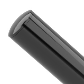 FORMUFIT F112IDC-BK-10 1-1/2" Furniture Grade Internal Dome Cap in Black, 1.9" ID, PVC (Pack of 10)