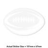 Azeeda Kleine 100 mm 'Rugby Ball' Klarer statischer Fensteraufkleber/Aufkleber (weiß)