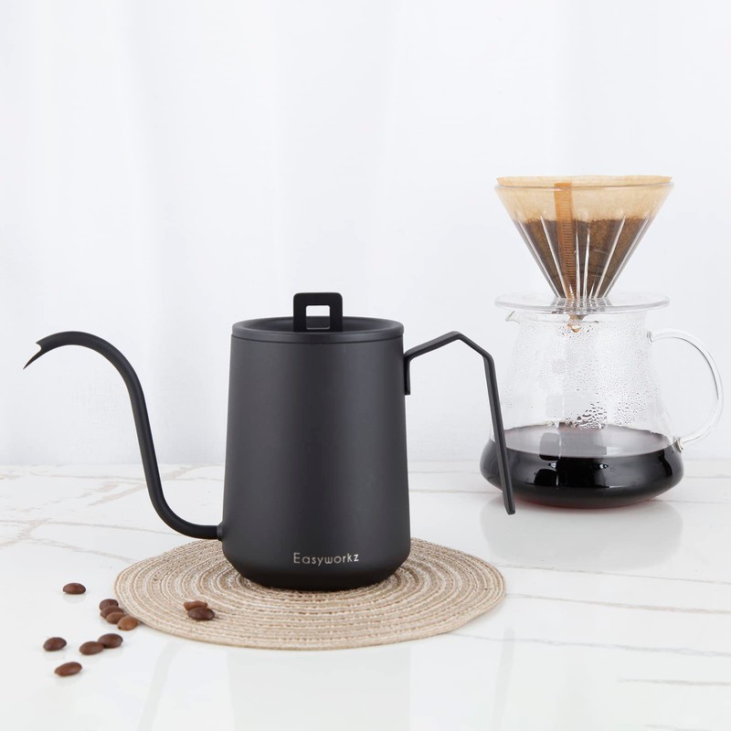 Easyworkz Gooseneck Pour Over Coffee Kettle 600ml Stainless Steel Hand