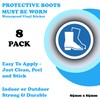 8 Pack - Protective Boots Must Be Worn Stickers -