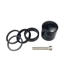 PLATT 8PCS Bike Headset Spacer 1 1/8" Aluminium Alloy MTB Road Bike Stem Headset Spacer with Stem Top Cap 2/3/5 /10mm (Black)