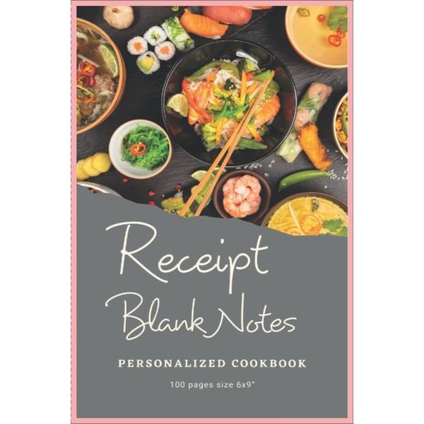 Personalized Cookbook Ingredient Cooking Notebook - 100 pages to record