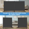 MAYOLIAH Indoor Room Divider 2 Large Panels on Wheels, 142”W