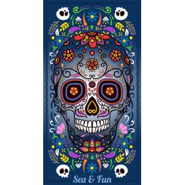 Miracle Home. Microfiber Pumpkin Towel, 100% Polyester, 75 X 145 Cm. Blue 11807
