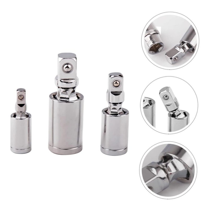 Mipcase 3pcs Drive Socket Adapter Swivel Extension Joints for Versatile