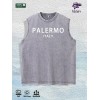 Palermo Italy Graphic Washed Vest US Warehouse 3 Colors Cotton