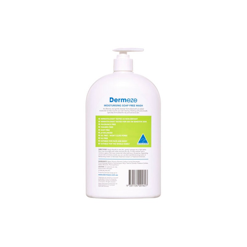 Dermeze Moisturising Soap Free Wash 1L