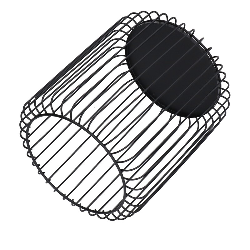Cage Candleholder Set Matte Black Metal Cylinder Modern Simple Bird