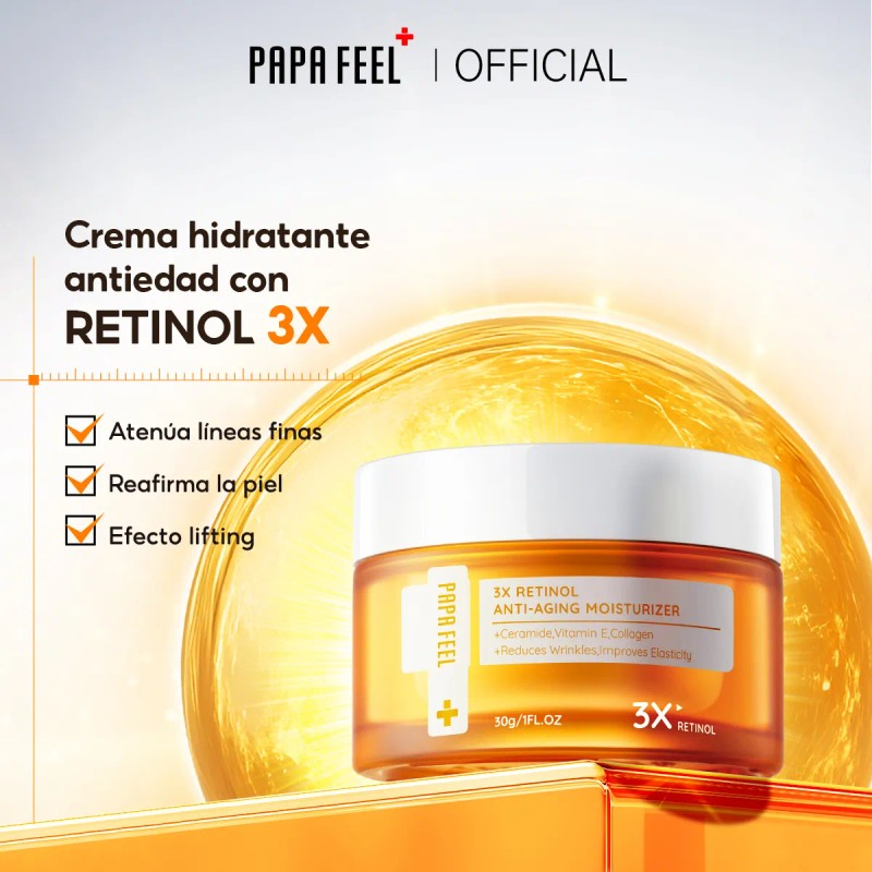 Papa Feel Crema Facial Retinol 30g Pack Todo Tipo Piel