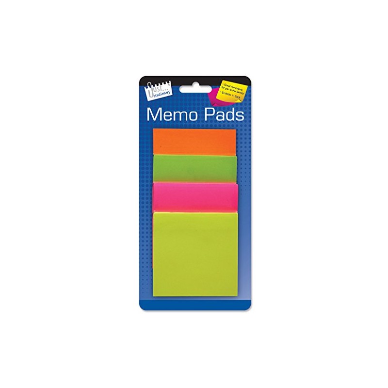 Just Stationery 5927 75 mm Sticky Memo Pads – Pack