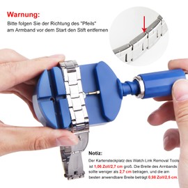 lenpestia Watch Strap Tool Watch Band Shortening Repair Kit Watch Pin Remover with 6 Pieces Replacement Pins 3 Pieces Pin Punches 1 Piece Head Hammer 1 Piece Spring Bar Tool with 5 Pairs of Strap Pins