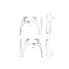 Pella Casement/Awning Window Hardware Crank, Cover & Lock Lever (Champagne