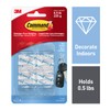 Command Mini Hooks, Mini, Clear, 6 Hooks 8 Small Strips