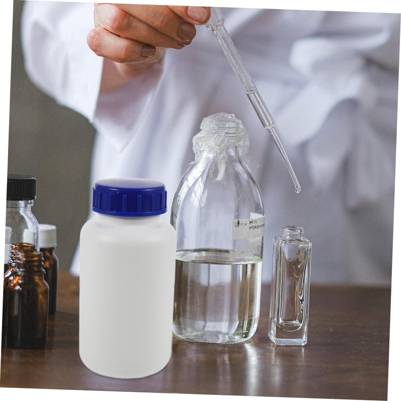 VILLFUL 3pcs Chemical Sample Bottles with Caps Sealed Plastic Containers