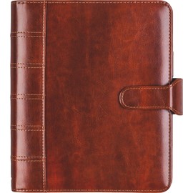 rido/Idé 706505570 Timing Systems/Ring Binder Calendar/Timer Timing 1, A5, 148 x 210 mm brown imitation leather ring binder with Tab 6 Ring Rocker Arm Mechanism, No 2015