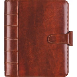 rido/Idé 706505570 Timing Systems/Ring Binder Calendar/Timer Timing 1, A5, 148 x 210 mm brown imitation leather ring binder with Tab 6 Ring Rocker Arm Mechanism, No 2015