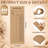 Resurhang 500 Pcs Reading List Bookmarks, 3x8 in Kraft Book