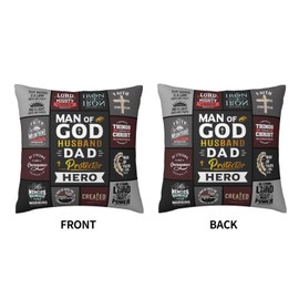 Christian Gifts for Men, Christmas/Birthday Mens Christian Gifts, Xmas Gifts for Christian Men/Husband/Dad, Catholic Gifts, Inspirational Gifts, Bible Gifts, Encouragement Gifts Throw Pillow Covers