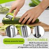 3-in-1 Multifunction Peeler with Rotatable Blades Stainless Steel Ergonomic Handle