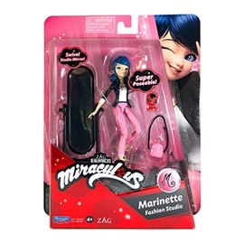 BANDAI Miraculous: Tales of Ladybug and Cat Noir Small Marinette Doll, 12 cm, Marinette Doll with Accessories, Marinette Toy, Miraculous Toys Miraculous Dolls Range