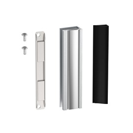 3" Shower Door Magnet, U-Channel Door Frame Magnet with Metal Strike for 1/8", 5/32", 3/16" and 1/4" Thick Swing Glass Shower Doors, Shower Strike Jamb, Shower Door Replacement Parts