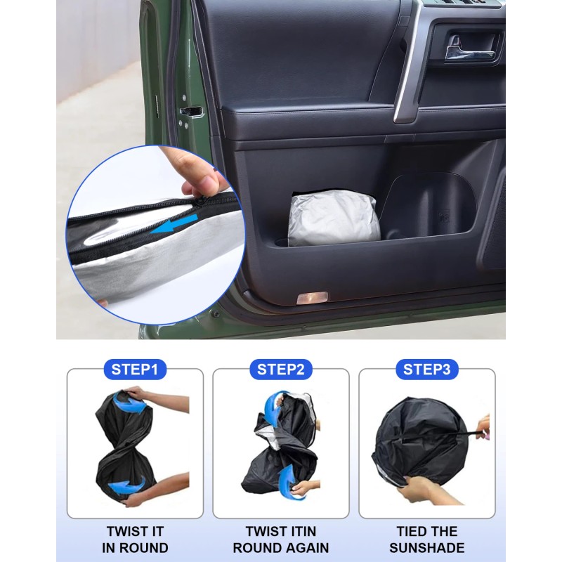 Unbranded For 2010-2024 Toyota 4Runner Car Windshield Sun Shade UV