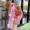 HSYHERE Girls Women Beautiful Floating Strawberry Milk Tea Cup Bubble
