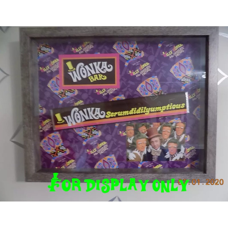 CUSTOM MADE Willy Wonka Wonka Bar and Golden Ticket Replica(