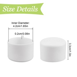 UFURMATE Rubber Handrail End Cap, 6PCS 42mm Inner Diameter Round Handrail End Caps Staircase Steps Hand Rail End Cover, Not Hurt Hands