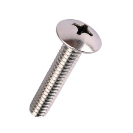 VAMUOEFL #4-40 x 3/8" Truss Head Machine Screws, Phillips Drive, Full Thread, 304 Stainless Steel 18-8, 100Pcs