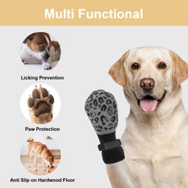 Dog Paw Protectors, Dog Boots for Injured Paws Waterproof, Adjustable Dog Shoes with Grippers, Anti-Slip Dog Boots for Senior Dogs on Hardwood Floors, Set (XS)