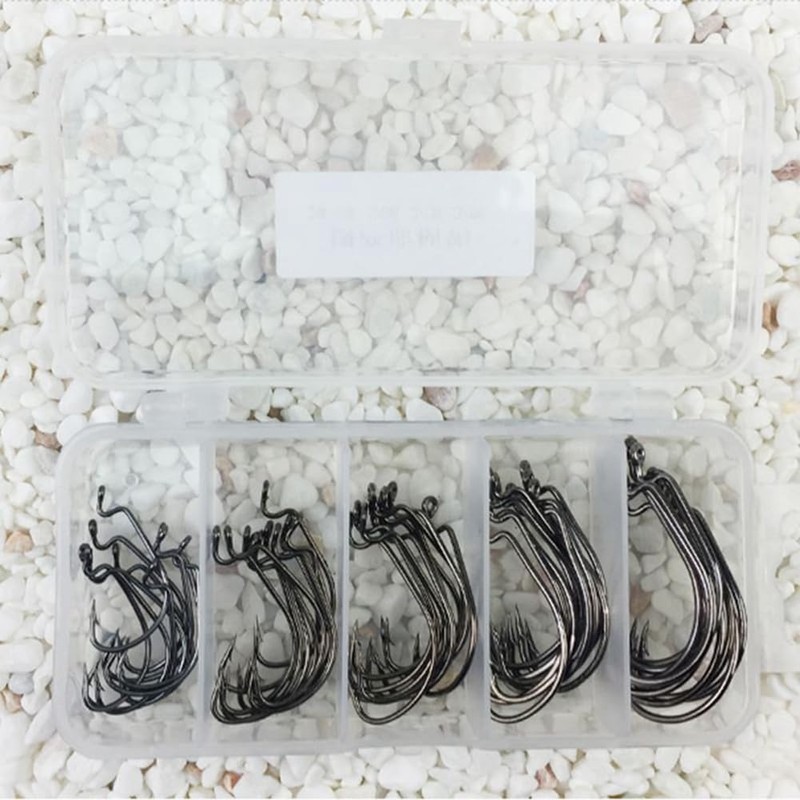 255Pcs Fishing Hooks High Carbon Steel Worm Senko Bait Jig