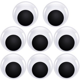 TOAOB 8pcs Large Googly Wiggle Eyes with Self Adhesive 3.1 Inch Giant Plastic White Sticker Eyes for DIY Crafts Scrapbooking Decoration