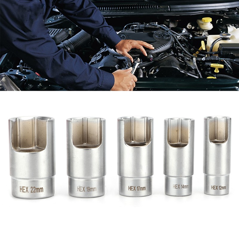 3/8inD Elbow Connector Socket Set Fitting Kit Chrome Alum Car