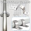 10PCS Pipe Clips 25mm, Stainless Steel 304 Pipe Strap Clamps,