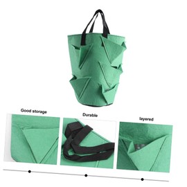 CIYODO 2pcs Strawberry Growing Bag Plant Grow Bags Non-Woven Planters Fruit Planters Hanging Gardening Kit