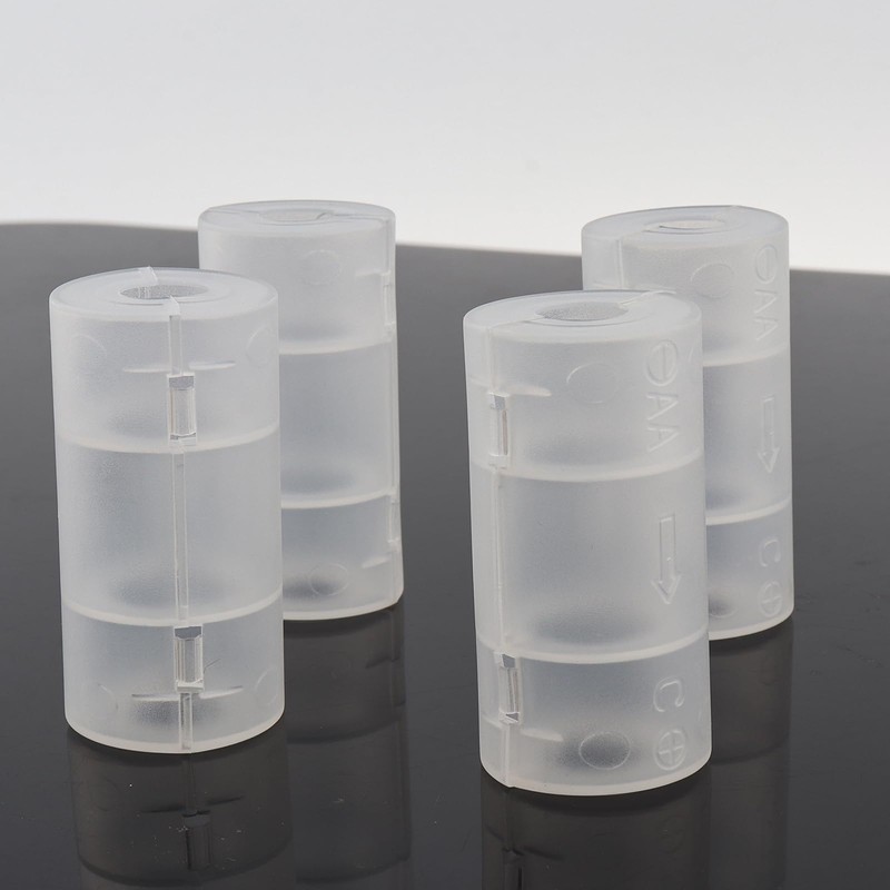 OriGlam 4Pcs AA to C Size Battery Converter, Battery Adapter
