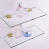 Orhemus 2pcs Adjustable 304 Stainless Steel Glass Clamp Clip Shelf