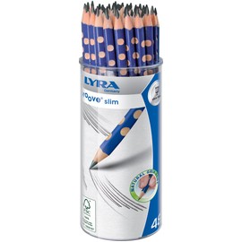 LYRA Groove Slim Wooden HB Graphite Pencils, 48 Pieces, Easy Grip, Schoolpack, Ideal for Young Children and Primary Schools