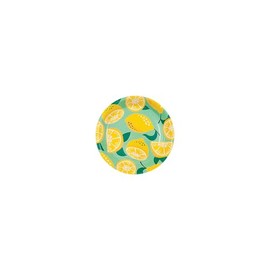 Fun Express Lemon Party Paper Dessert Plates - Dessert Paper Plate for Kids Baby Wedding Shower Christmas Brunch and Garden Holiday Events Party Supplies - Lemon Themed Party Paper Dessert - 8 Pieces