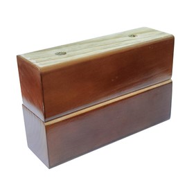 Btibpse 2 Inch Wooden Sofa/Bed Riser L Shaped Wood Furniture Legs/Couch Legs/Replacement Sofa Feet/Dresser Leg Set of 4 (Rectangle, Dark Brown)