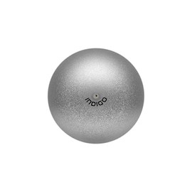 DRUNA Rhythmic Gymnastics Ball Metallic + PVC Glitter 15 cm 300 gr, Gymnastics Apparatus, Exercise Ball (Silver)
