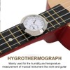 Round Hygrometer, Portable Exquisite Hygrometer, for Guitar Violin(Silver, 12)