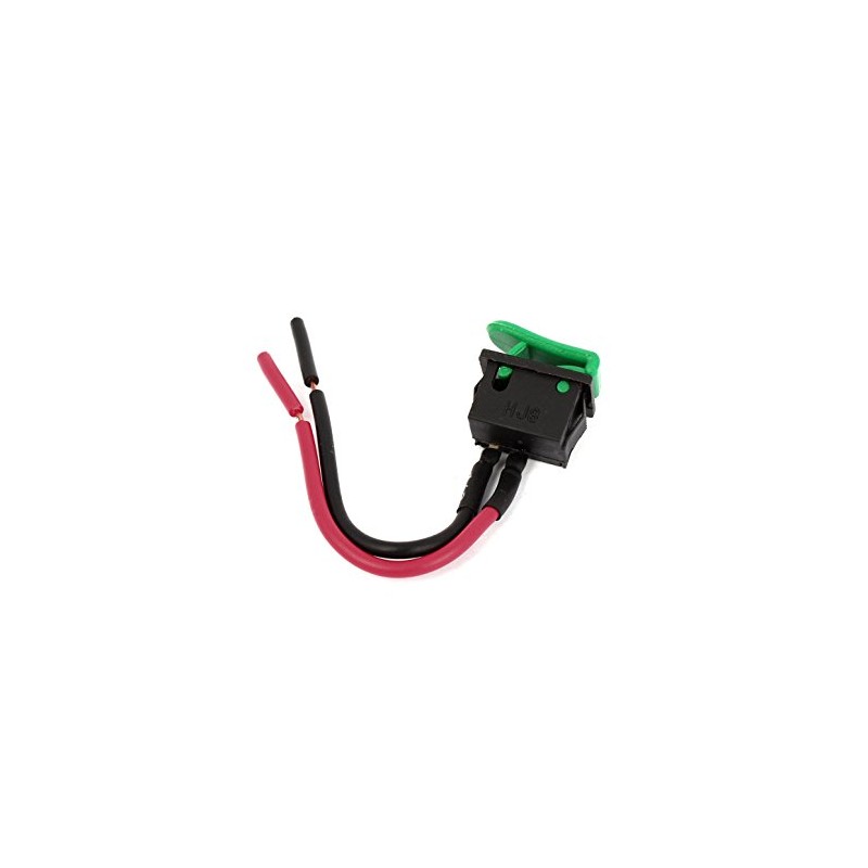 sourcing map 2 Pcs SPST Green Horn Button Momentary Wired